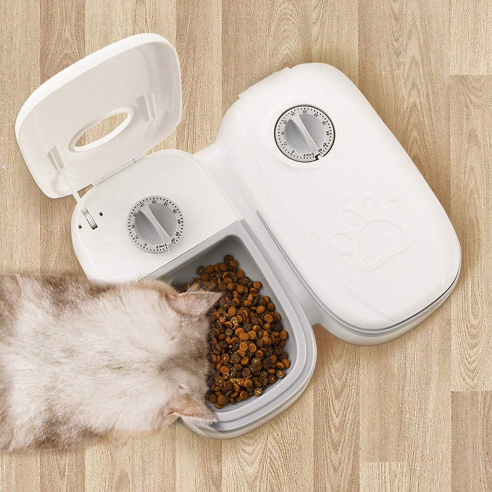 “Smart Automatic Pet Feeder – Timed Dispenser with Stainless Steel Bowl for Cats & Dogs”