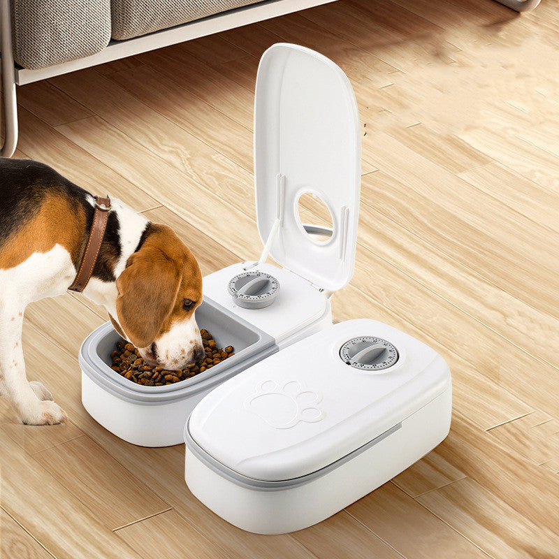 “Smart Automatic Pet Feeder – Timed Dispenser with Stainless Steel Bowl for Cats & Dogs”