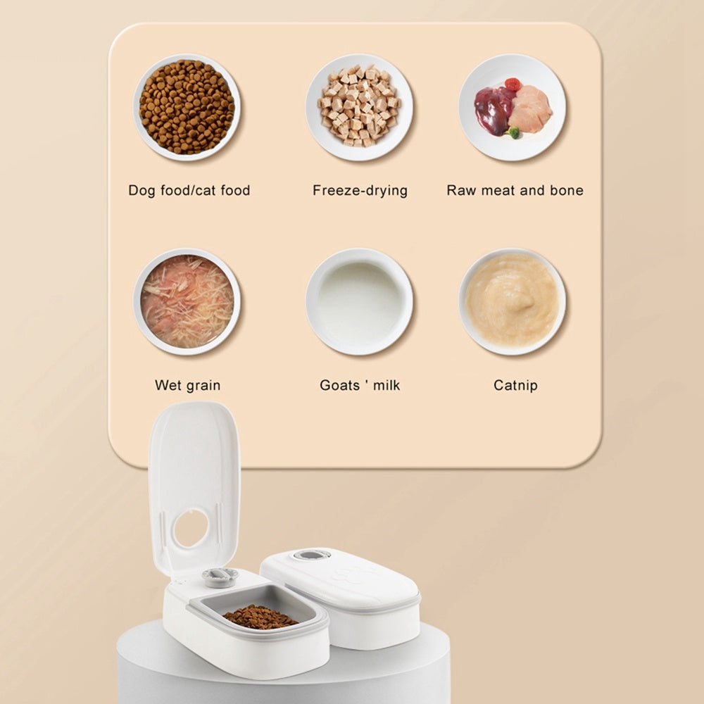 “Smart Automatic Pet Feeder – Timed Dispenser with Stainless Steel Bowl for Cats & Dogs”